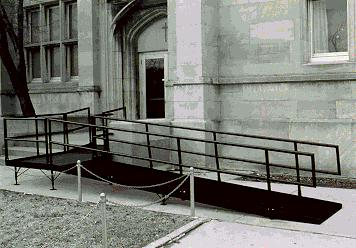 Galvanized Steel Ramp with Handrails