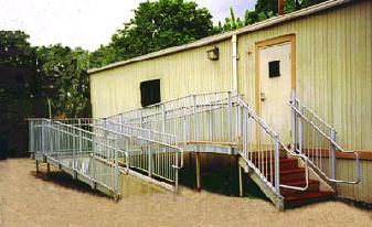 Concrete Deck Ramp with Handrails